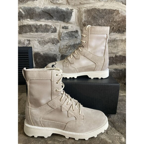 Sorel Caribou OTM WP Waterproof Suede Lace Up Boots Natural Tan Women Size 6 - Picture 1 of 8